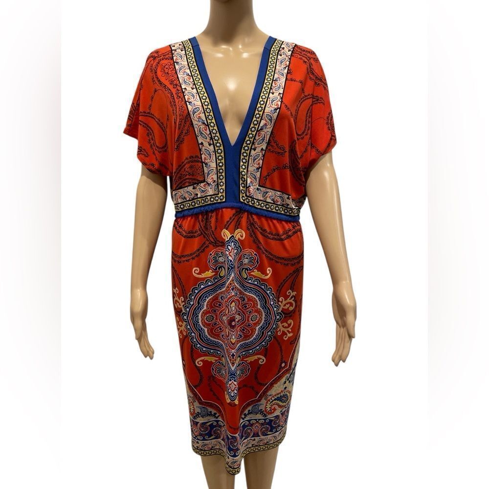 Style & Co. Red Paisley Dress size XL